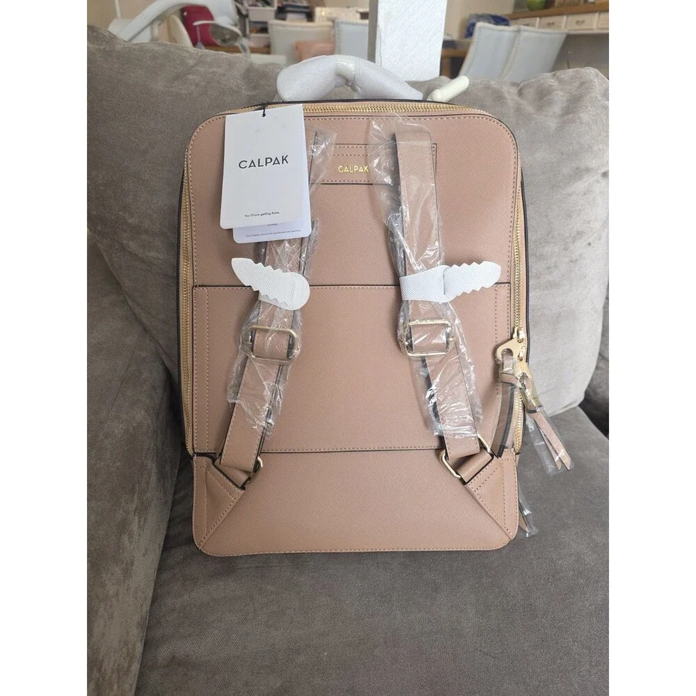 Calpak Kaya Laptop Backpack 15-inch in Latte